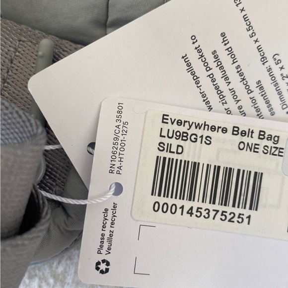 ❤️ Lululemon Extended Strap Everywhere Belt Bag Silver Drop NWT - Picture 5 of 8